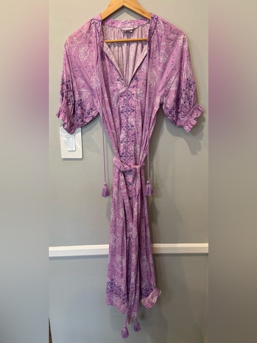 Julia Amory Belted Printed Cotton Dress